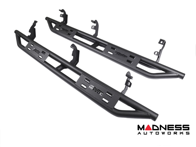 Ford Bronco Rock Sliders - 4 Door - Trailcrawler - Textured Black - Havoc 